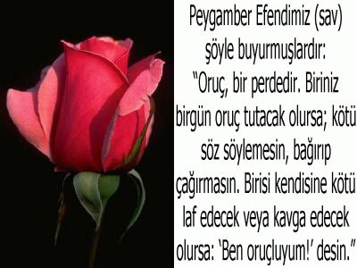 Bu Hadis-i �er�fin kaynaklar�: Buh�r�, Savm 2,9, Lib�s 78; M�slim, S�y�m 164, {1151}; Muvatta, S�y�m 58, {1,310}; Eb� Davud, Savm 25, {2363}; Tirmiz�, Savm 55, {764}; Nes��, S�y�m 41 {2,160-161}; �bn-i M�ce, S�y�m 1, {1638}, Edeb 58, {3823}
