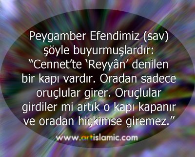 Bu Hadis-i �er�fin kaynaklar�: Buh�r�, Savm 4, Bed`ul Halk 9; M�slim, S�y�m 166, {1152}; Nes��, S�y�m 43 {4,168}; Tirmiz�, Savm 55, {765}