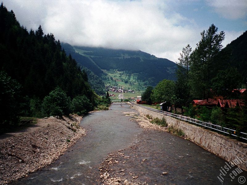 View of Uzungol high plateau located in Trabzon city of Turkey.
