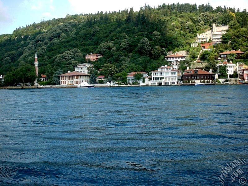 View of Vanikoy coast from the Bosphorus in Istanbul city of Turkey.
