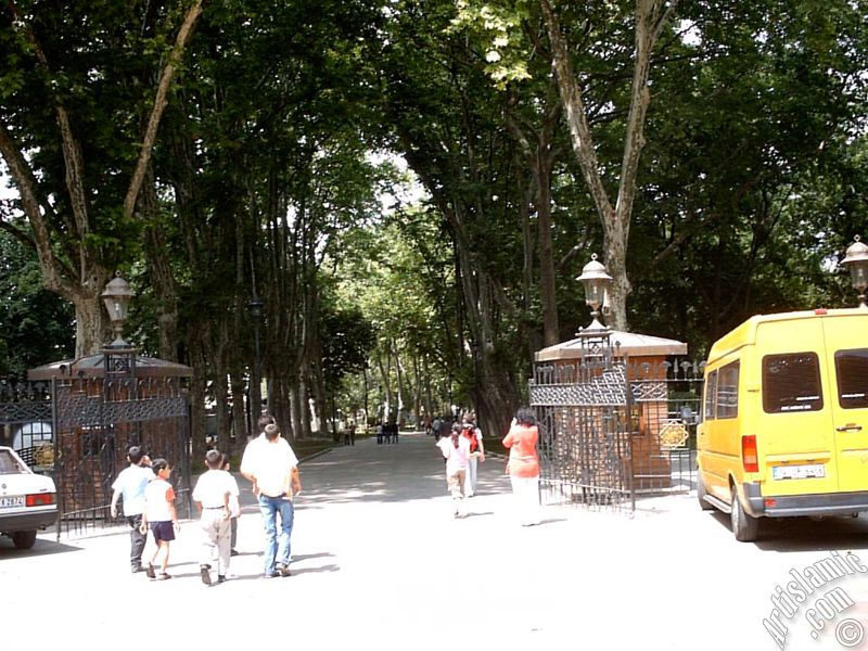 View of a park in Gulhane district in Istanbul city of Turkey.
