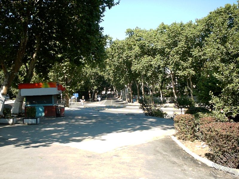 View towards Besiktas district from Dolmabahce district in Istanbul city of Turkey.
