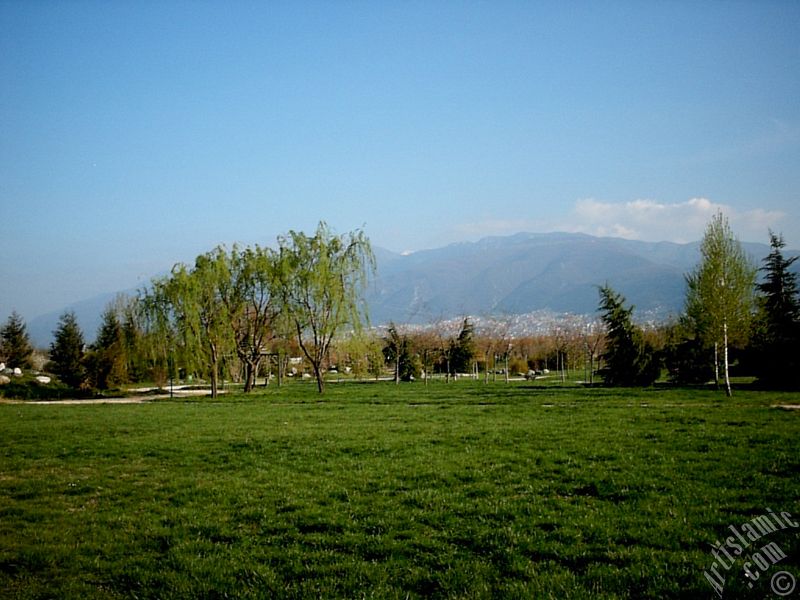 View of Botanical Park in Bursa city of Turkey.
