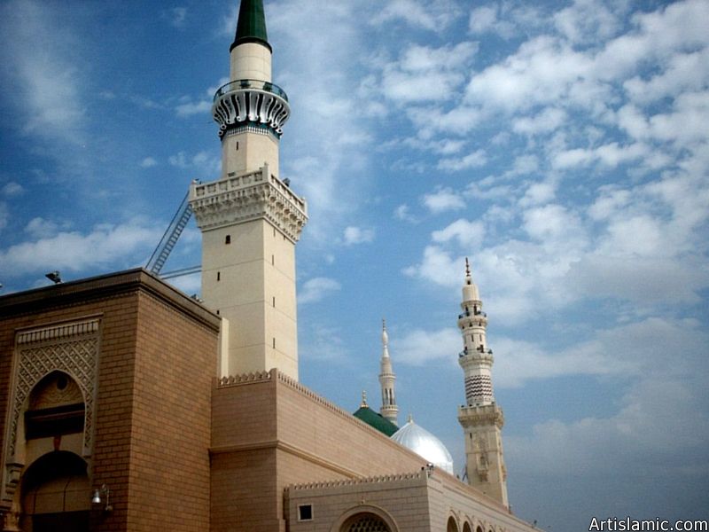 View of the Prophet Muhammad`s (saaw) Mosque (Masjed an-Nabawe) in Madina city of Saudi Arabia.
