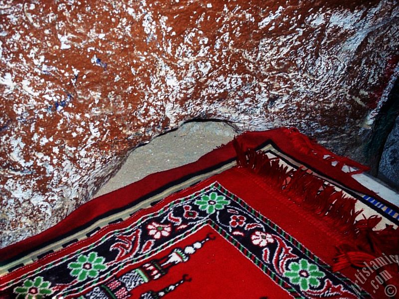 View of the inside of the Cave Savr on Mount Savr in Mecca city of Saudi Arabia.
