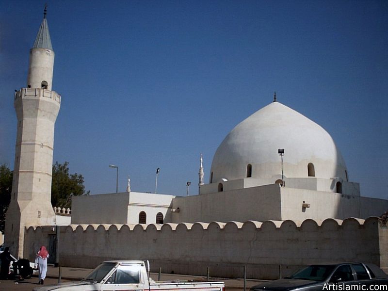 The Mosque of Hadrat Omar (ra) (second caliph of Islam) nearby the Prophet Muhammad`s (saaw) Mosque in Madina city of Saudi Arabia.
