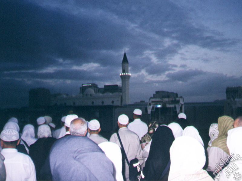 View towards the Mosque of Hadrat Ali (ra) (fourth caliph of Islam) nearby the Prophet Muhammad`s (saaw) Mosque in Madina city of Saudi Arabia.
