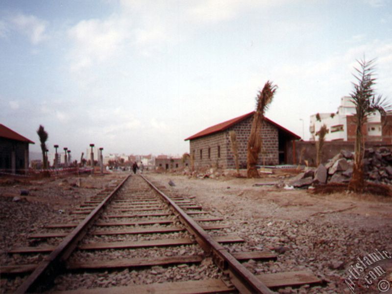 View of the Ottoman made historical Hijaz Railway`s Station in Madina city of Saudi Arabia.
