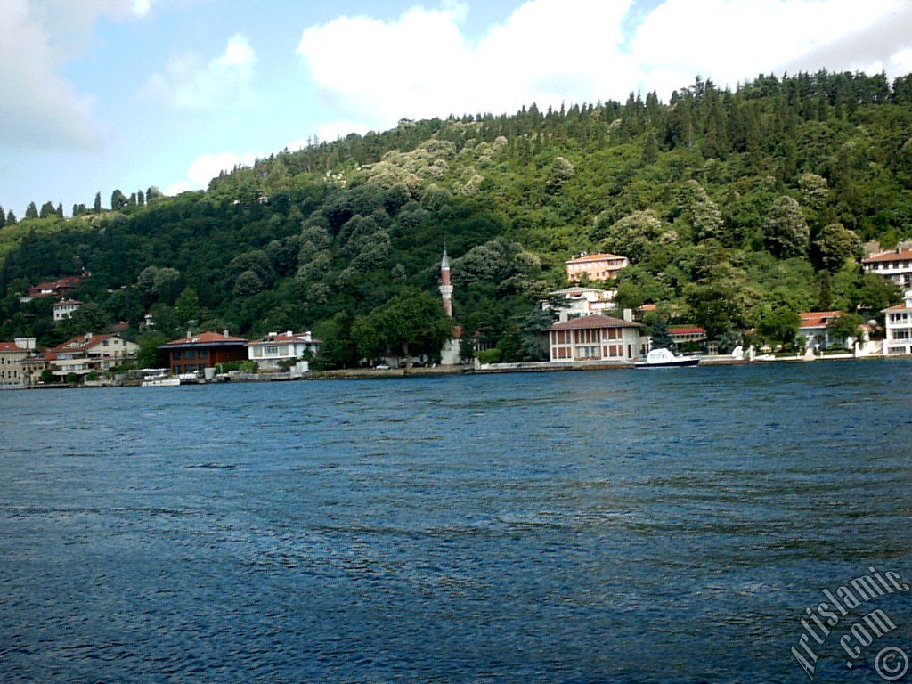 View of Vanikoy coast from the Bosphorus in Istanbul city of Turkey.
