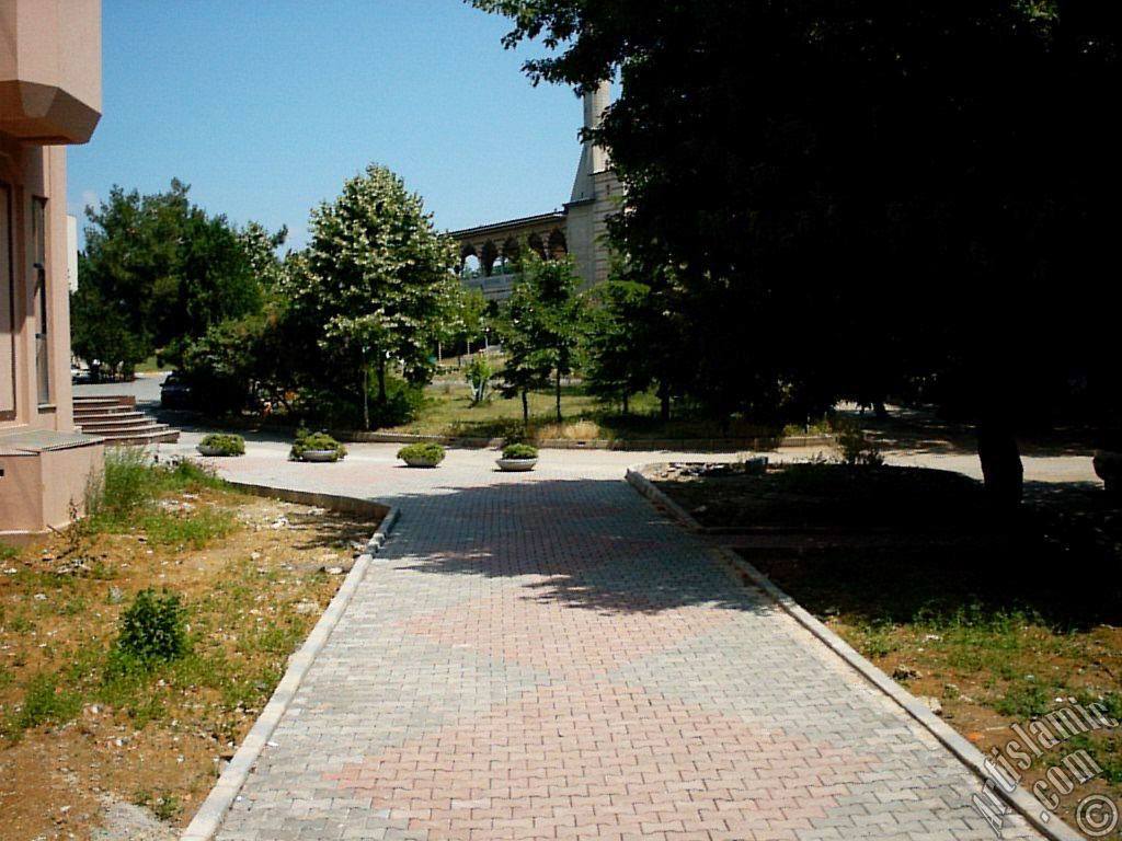 View of the Theology Faculty of The Marmara University and its mosque in Altunizade district of Istanbul city of Turkey.
