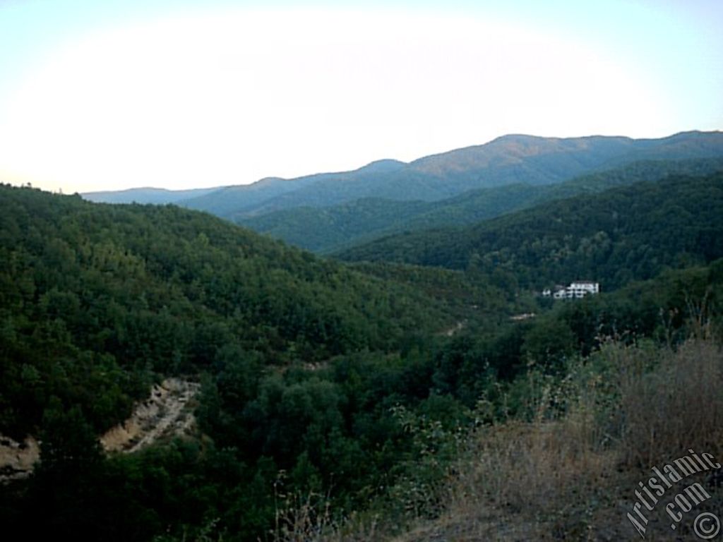 View of Termal-Gokcedere Village in Yalova city of Turkey.
