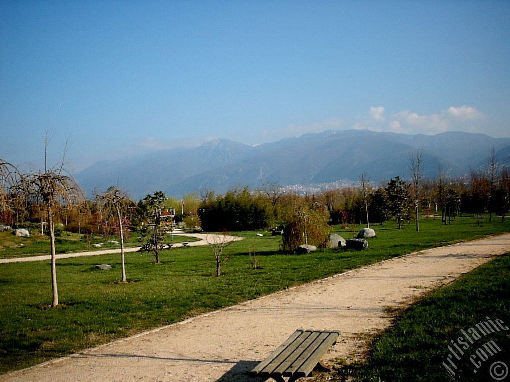 View of Botanical Park in Bursa city of Turkey.
