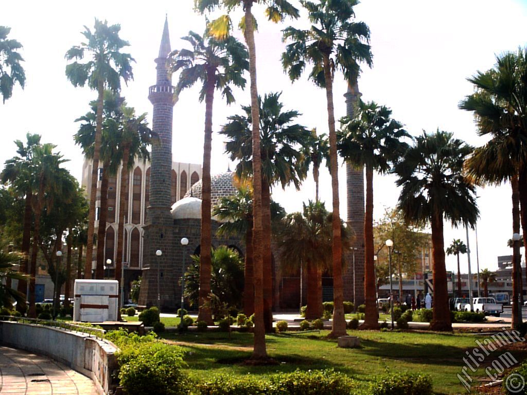 The historical Hamidiye Mosque made by Ottoman in Madina city of Saudi Arabia.

