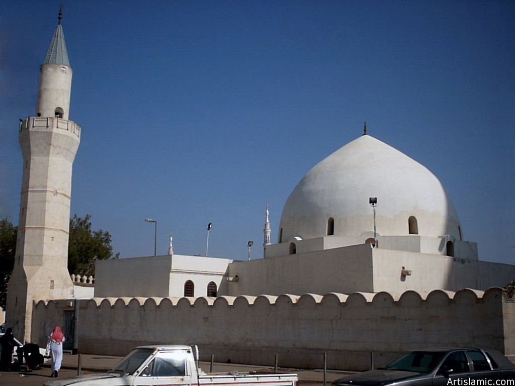 The Mosque of Hadrat Omar (ra) (second caliph of Islam) nearby the Prophet Muhammad`s (saaw) Mosque in Madina city of Saudi Arabia.
