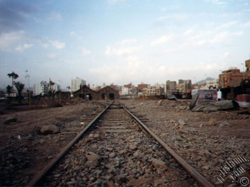View of the Ottoman made historical Hijaz Railway`s Station in Madina city of Saudi Arabia.
